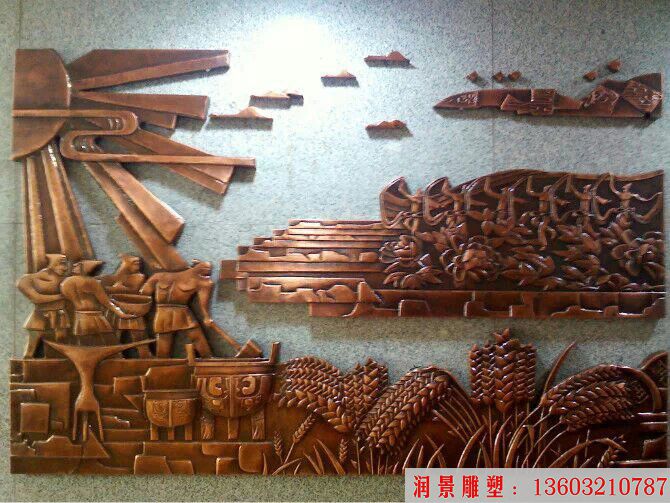 墻體壁畫(huà) 紫銅浮雕2