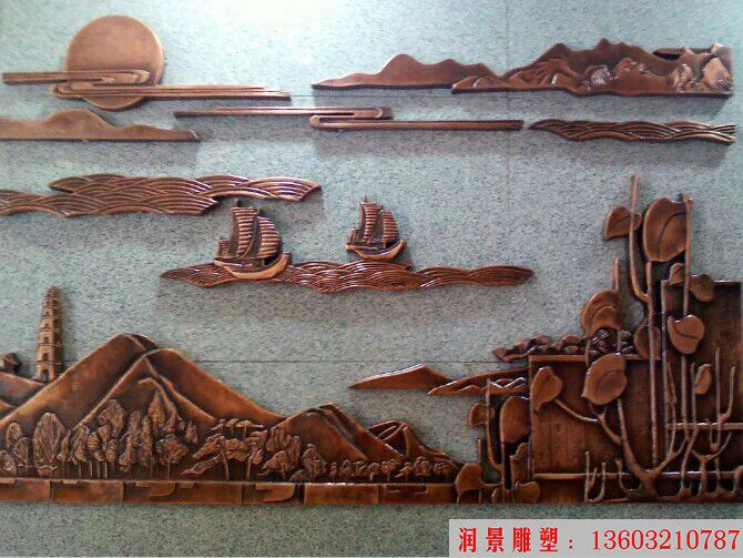 墻體壁畫(huà) 紫銅浮雕4